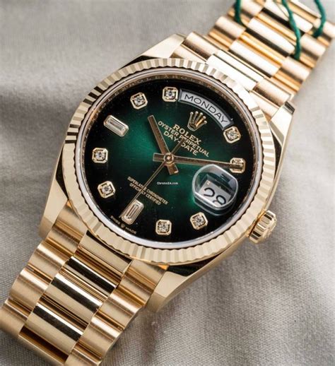 diamond green rolex|rolex day date 36 cost.